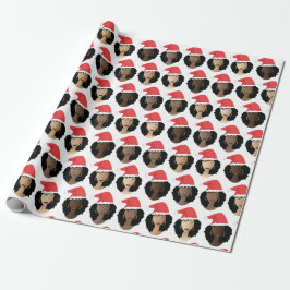 Melanin Black Women Santa Hats Presentpapper