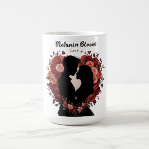 MELANIN BLOOMS KÄRLEK VALENTINS DAG KAFFEMUGG