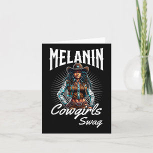Melanin Cowgirl African Melanin Black History Cowg Kort