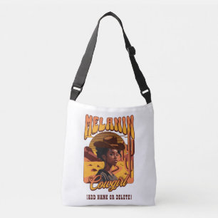 MELANIN COWGIRL Svart Tjej Western Cowboy Axelväska