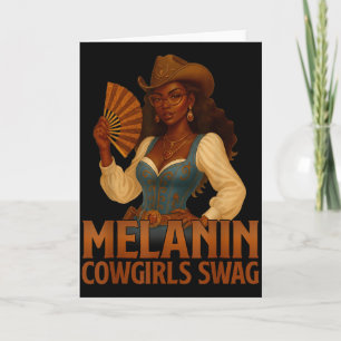 Melanin Cowgirls Svart Historia Afrikansk Melanin Kort