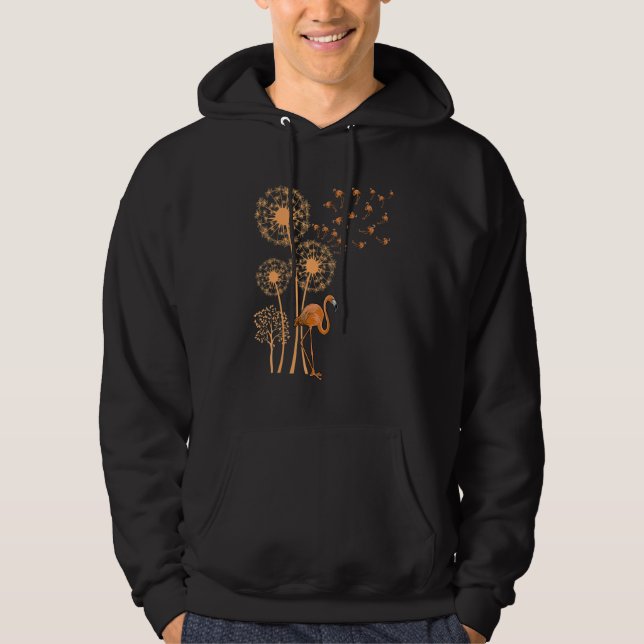 Melanin Dandelion Flamingo Black History Month Cut Hoodie (Framsida)