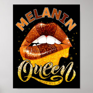 Melanin Drottning Afrikansk Kvinna Svarta Historie Poster