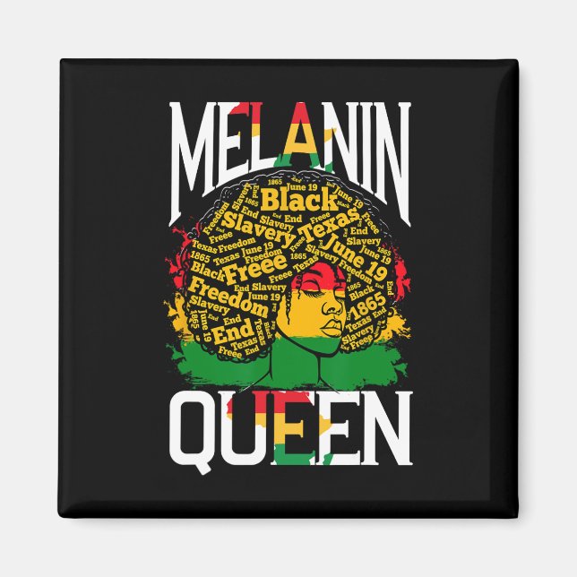 Melanin Drottning Kvinna  Magnet (Framsidan)