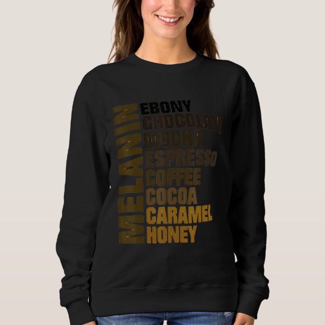 Melanin Ebony Chocolate Mocha Espresso Honey Cocoa T Shirt (Framsida)