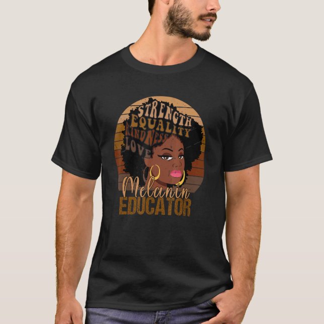 Melanin Educator T Shirt (Framsida)