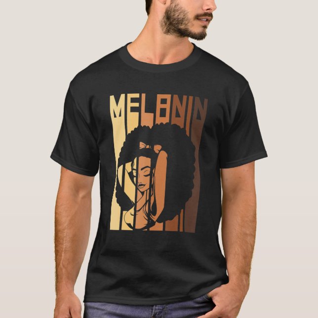 Melanin Every Shade Slays Black History Month Afri T Shirt (Framsida)