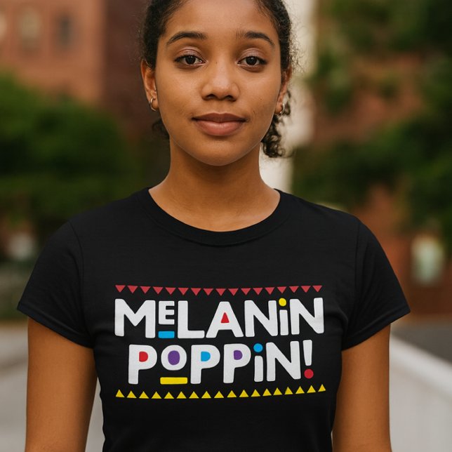 Melanin exploderar t shirt (Melanin Poppin! Black History T-Shirt)