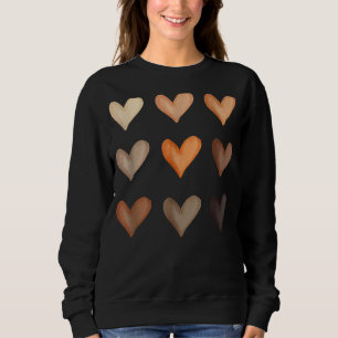 Melanin Färgad Hearts Olika Shades Kärlek Equal T Shirt