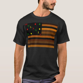 Melanin Flagga Black-Pridet T Shirt