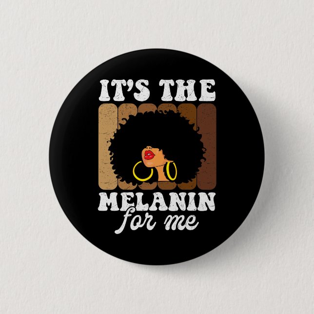Melanin for Me Melanated Black History Junetee Knapp (Framsida)
