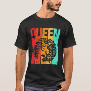 Melanin för utbildad, stark, svart, kvinnlig drott t shirt