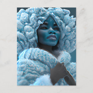 Melanin Freeating Kall Frozen Black Princess Vykort