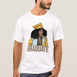 Melanin Grad Black Girl Studenten Women Graduatin T Shirt