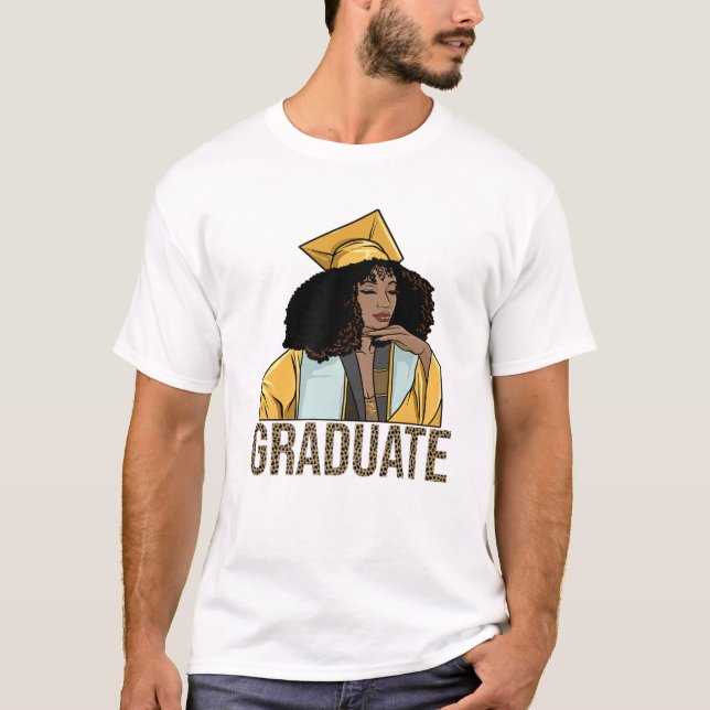 Melanin Grad Black Girl Studenten Women Graduatin T Shirt (Framsida)