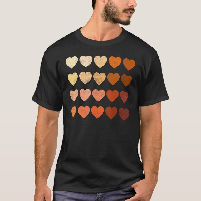 Melanin Heart Black History Month Black Pride Vome T Shirt (Framsida)