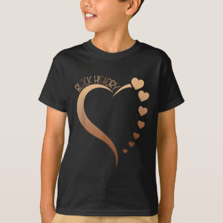 Melanin Heart Black History Month Proud Black Afri T Shirt