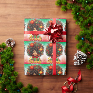 Melanin jul Black Queen Melanin Woman Julafton Presentpapper
