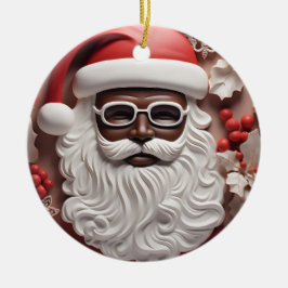 Melanin jul Chocolate Black Jultomten Julgransprydnad Keramik