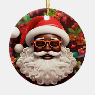 Melanin jul Chocolate Black Jultomten Julgransprydnad Keramik