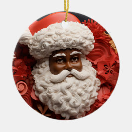 Melanin jul Chocolate Black Jultomten Julgransprydnad Keramik