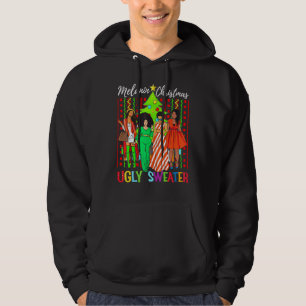 Melanin jul ful jultröja bästa vän Si Hoodie