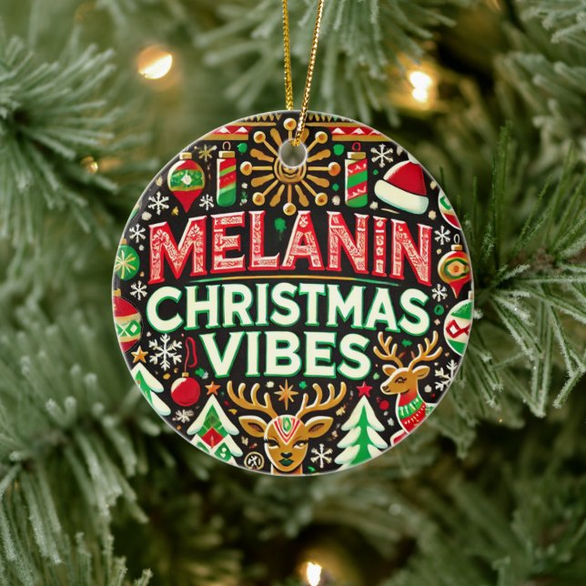 Melanin jul Vibe Träd Ornament (Träd)