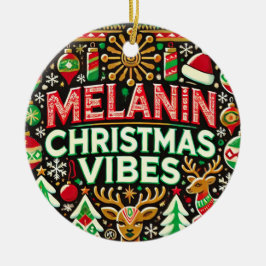 Melanin jul Vibe Träd Ornament