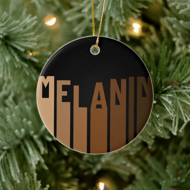 Melanin jul Winter Black Girl Magic Sista Julgransprydnad Keramik (Träd)