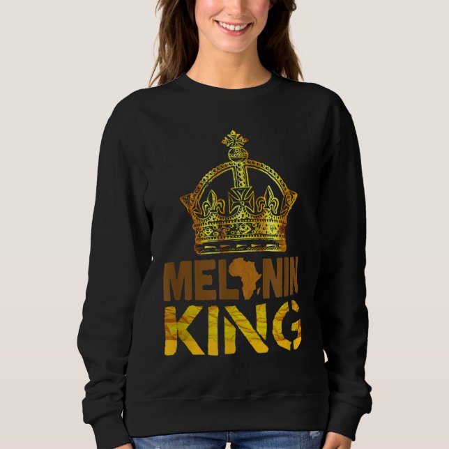 Melanin Kung för manar African Black History Månad T Shirt (Framsida)