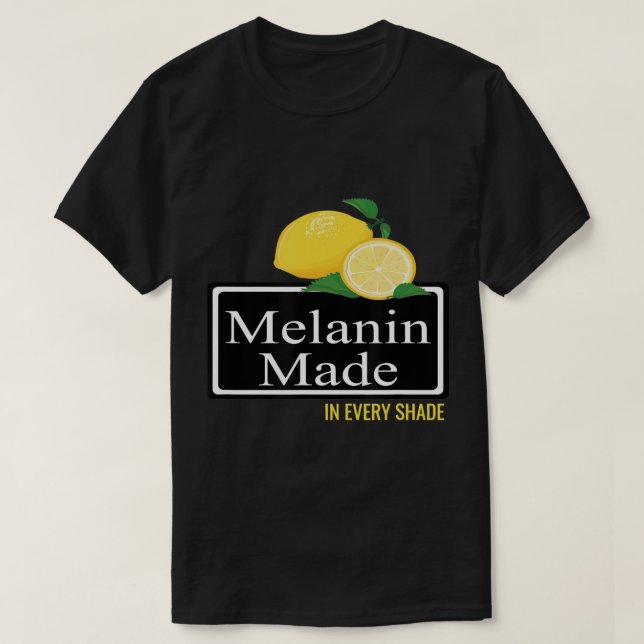 Melanin Made in each Shade Summer Beach Party Gif T Shirt (Design framsida)