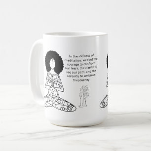 Melanin Meditation Motivational Quote Coffee Mugg