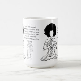 Melanin Meditation Motivational Quote Kaffemugg