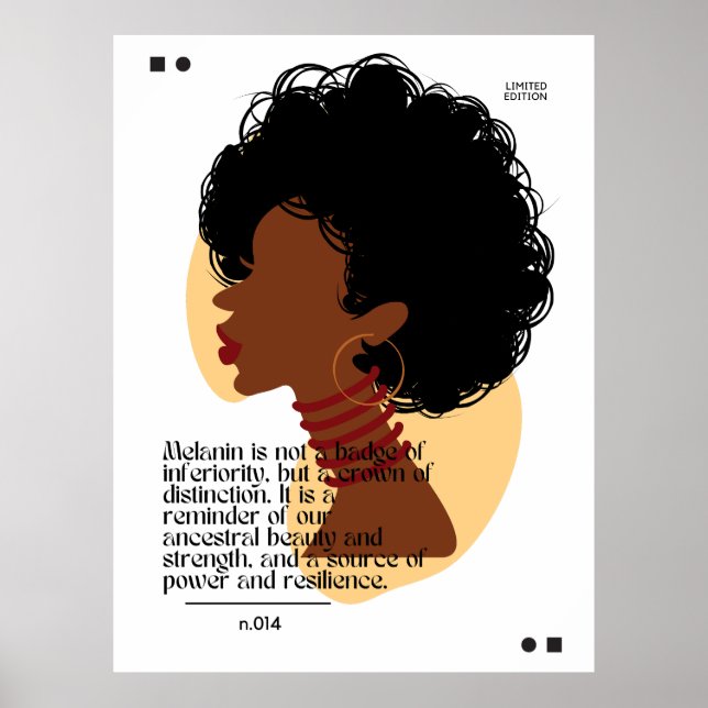 Melanin Motivation Poster (Framsidan)