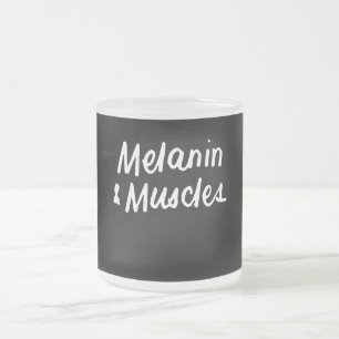 Melanin och Muscles Black är en vacker utsökt gym. Frostad Glasmugg
