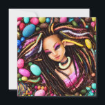 Melanin Påsk Rainbow Vår Sista Birthday Inbjudningar<br><div class="desc">Melanin Påsk Rainbow Vår Sista Birthday</div>