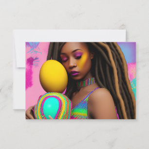 Melanin Påsk Rainbow Vår Sista Birthday Tack Kort