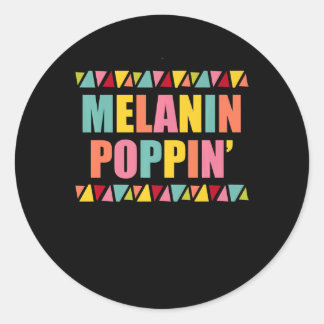 Melanin Poppin 1990-talet Hip hop Dance Black Prid Runt Klistermärke