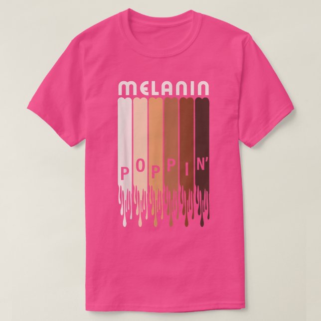 Melanin Poppin African Black History Month Pride A T Shirt (Design framsida)