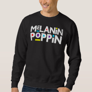Melanin Poppin Distress Svarta Drottningar Sistas Lång Ärmad Tröja