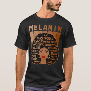 Melanin Pride Black Woman Afro American Black Girl T Shirt