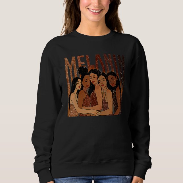 Melanin Princess African American Girls Black Hist T Shirt (Framsida)