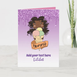 Melanin Princess Födelsedagskort för alla åldrar Kort