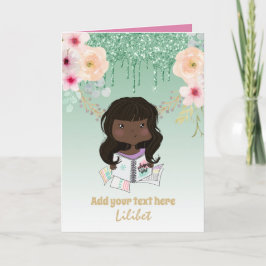 Melanin Princess Födelsedagskort för alla åldrar Kort