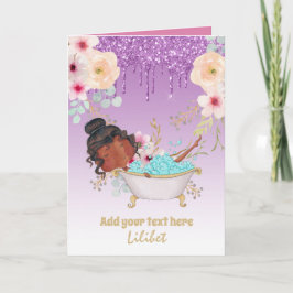 Melanin Princess Födelsedagskort för alla åldrar Kort