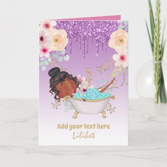 Melanin Princess Födelsedagskort för alla åldrar Kort (Framsida)