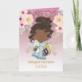 Melanin Princess Födelsedagskort för alla åldrar Kort