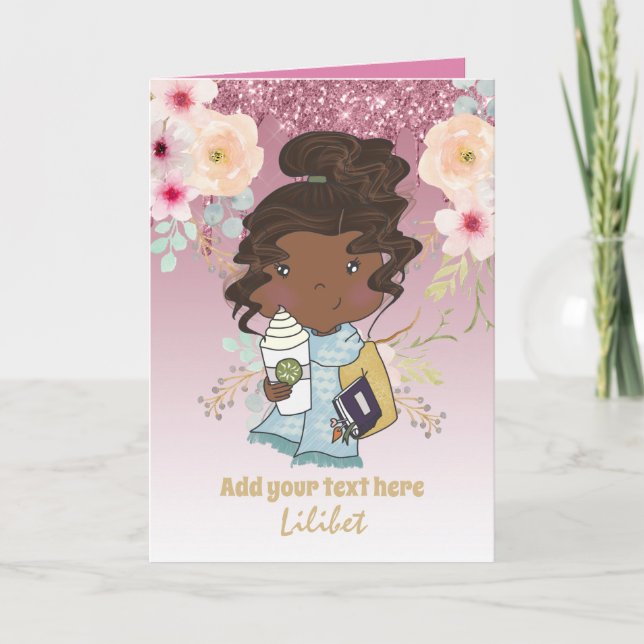 Melanin Princess Födelsedagskort för alla åldrar Kort (Framsida)