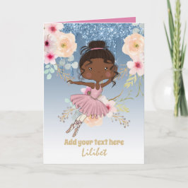 Melanin Princess Födelsedagskort för alla åldrar Kort