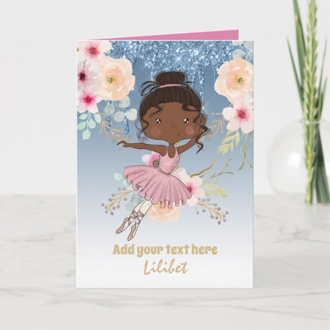 Melanin Princess Födelsedagskort för alla åldrar Kort (Framsida)